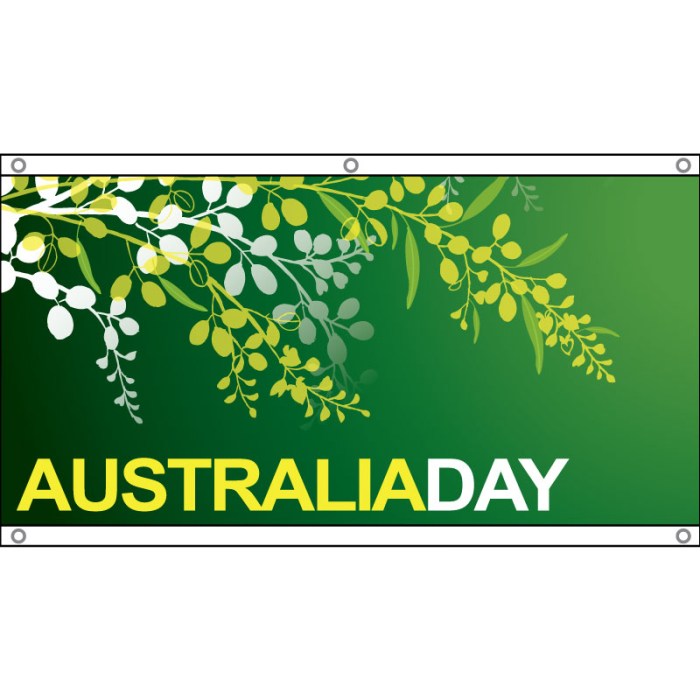 Australia Day Wattle Design- eyelet finish