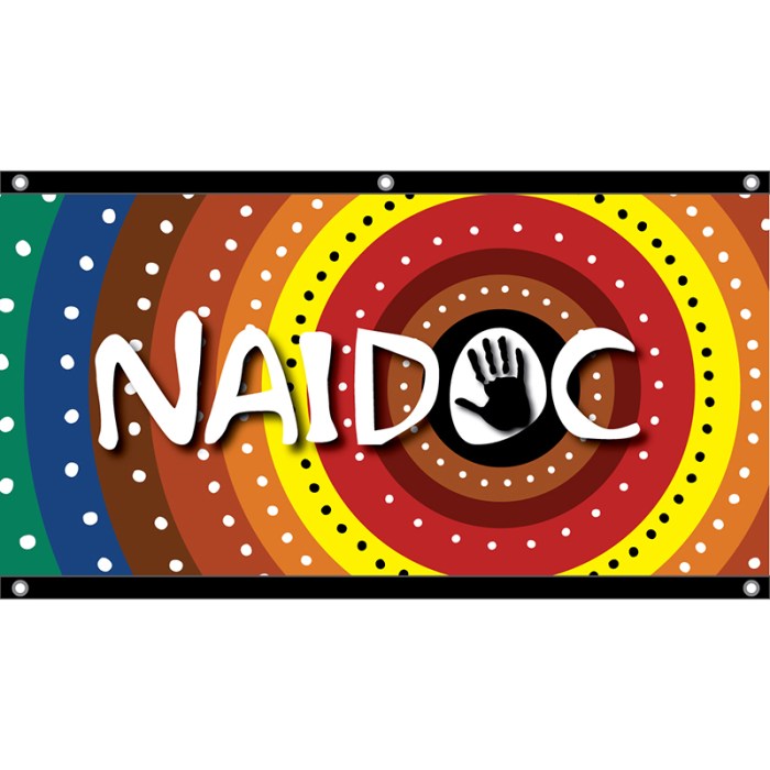 NAIDOC Flag with Eyelet finish