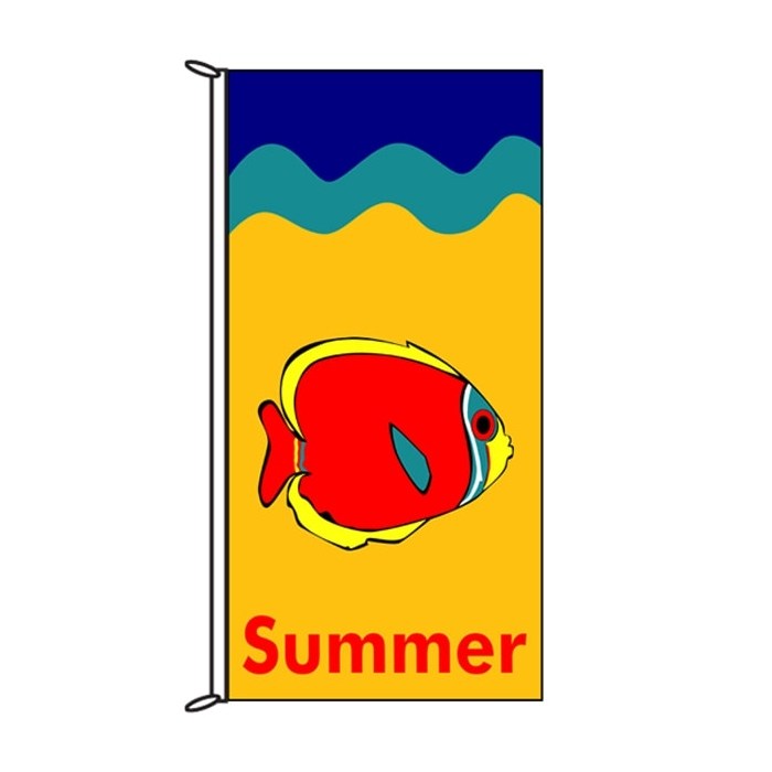 Summer Flag with Fish 900mm x 1800mm (Knitted)