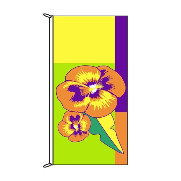 Winter Flower Orange Flag 900mm x 1800mm (Knitted)