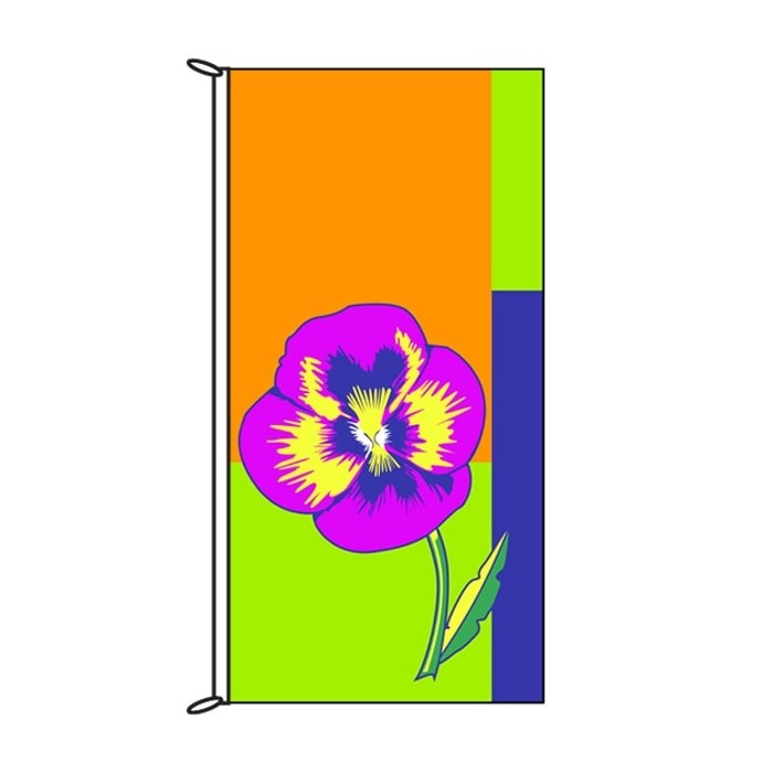 Winter Flower Purple Flag 900mm x 1800mm (Knitted)