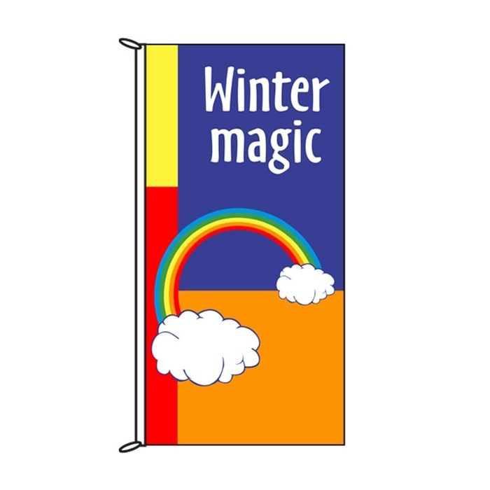 Winter Magic Rainbow Flag 900mm x 1800mm (Knitted)
