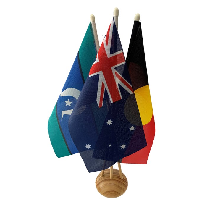 Australian, Aboriginal and TSI Desk Flag Set
