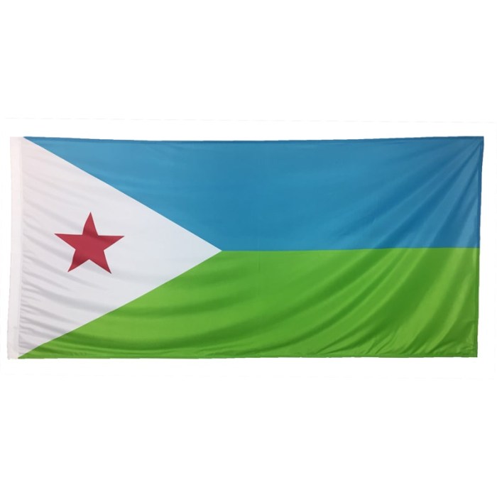 Djibouti Flag 1800mm x 900mm (Knitted)