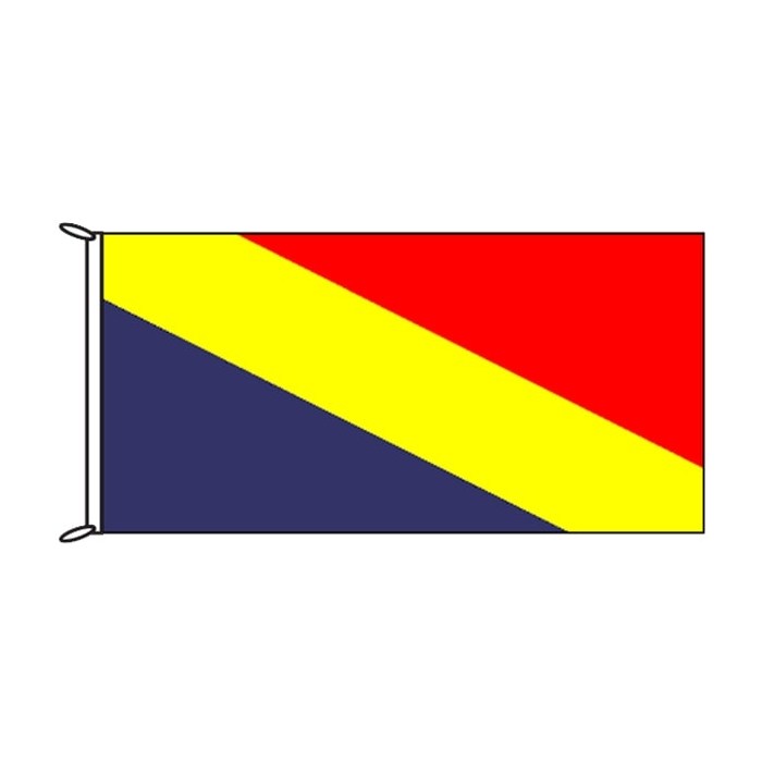 Royal Blue,Yellow&Red Flag