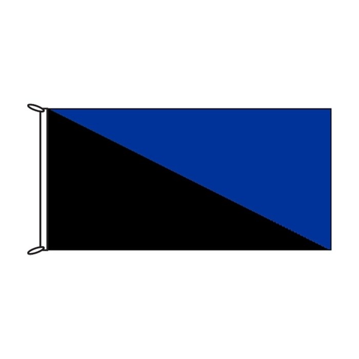 Black and Royal Blue Flag