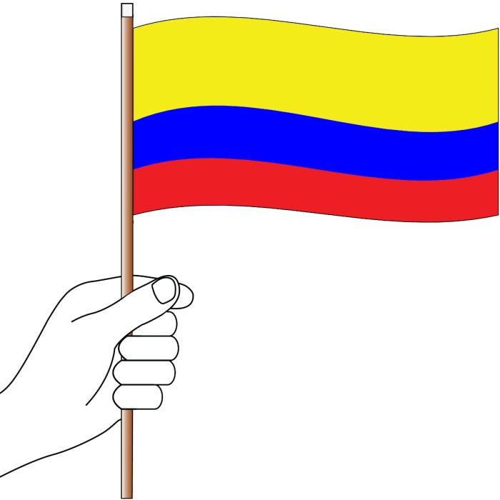 Ecuador Handwaver Flag 300mm x 150mm (Knitted)