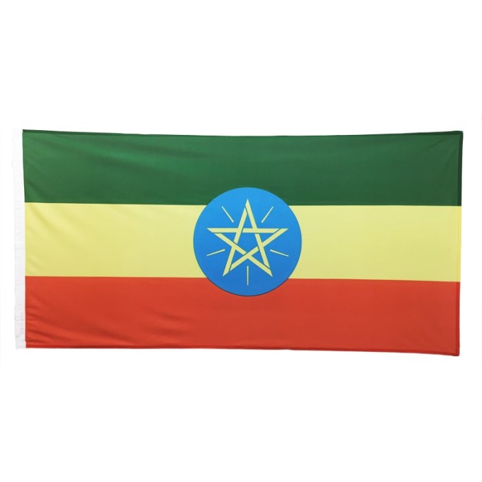 Ethiopia Flag 1800mm x 900mm (Knitted)
