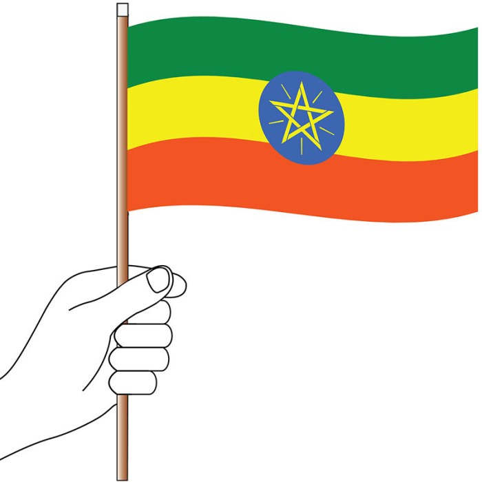 Ethiopia Hand Flag Handwaver