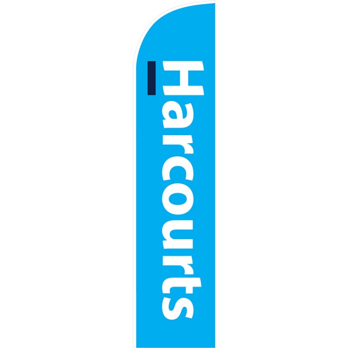 Cyan Feather Flag Harcourts Corporate