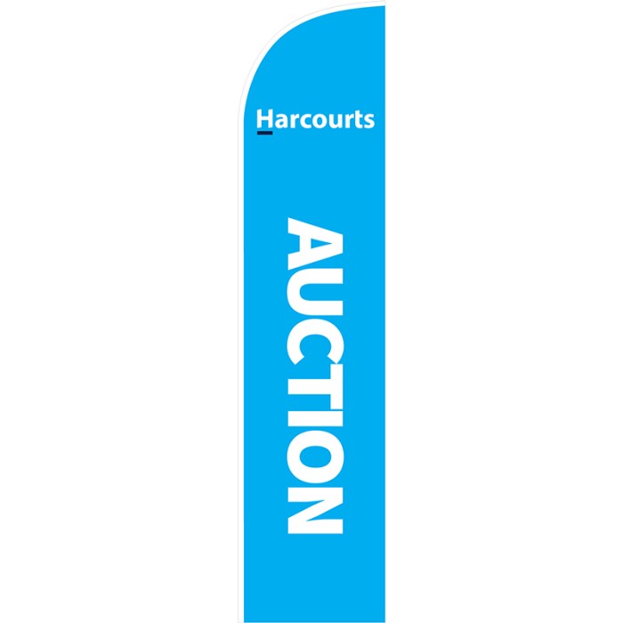 Harcourts Auction Feather Flag Cyan