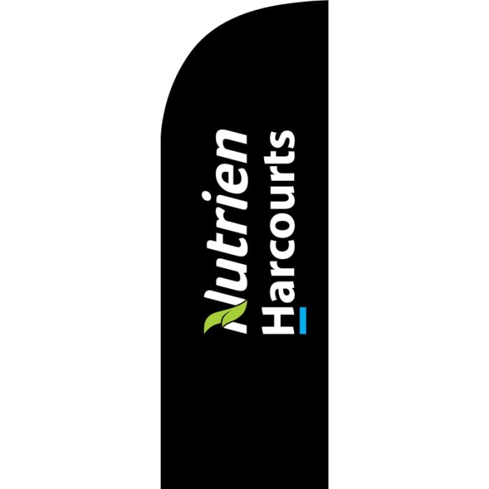 Nutrien Harcourts (2020) Black Small Feather Flag