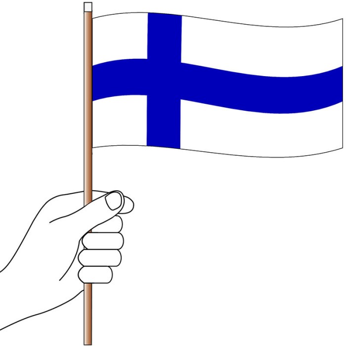 Finland Hand Flag Handwaver