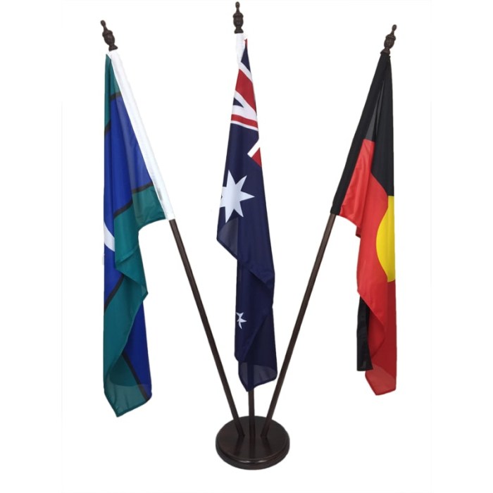 Australian, Aboriginal, TSI Foyer Display with wooden base