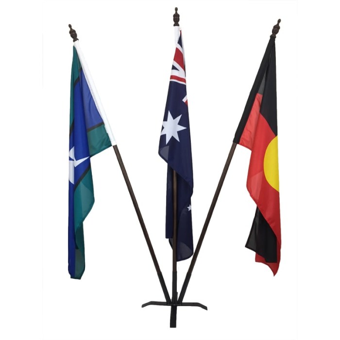 Australian, Aboriginal, TSI Foyer Display with metal base