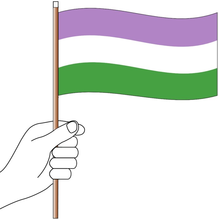 Gender Queer Handwaver Flag - 300mm x 150mm