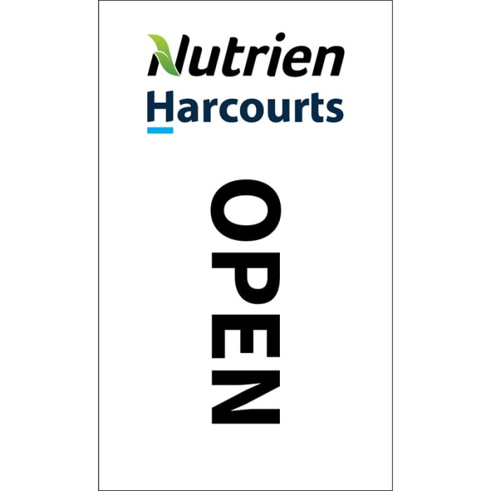 Nutrien Harcourts Open (2020) White Flag 1800mm x 900mm