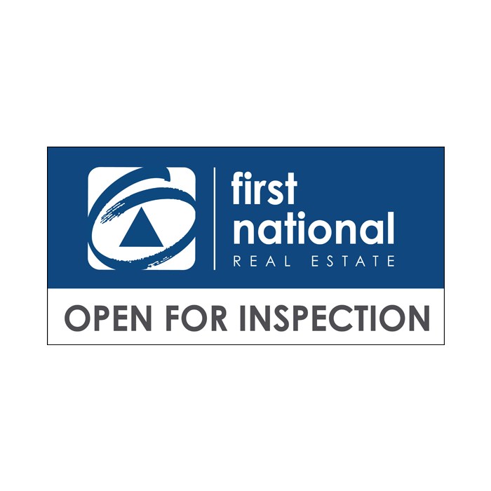 First National Reverse Logo Open Inspection
