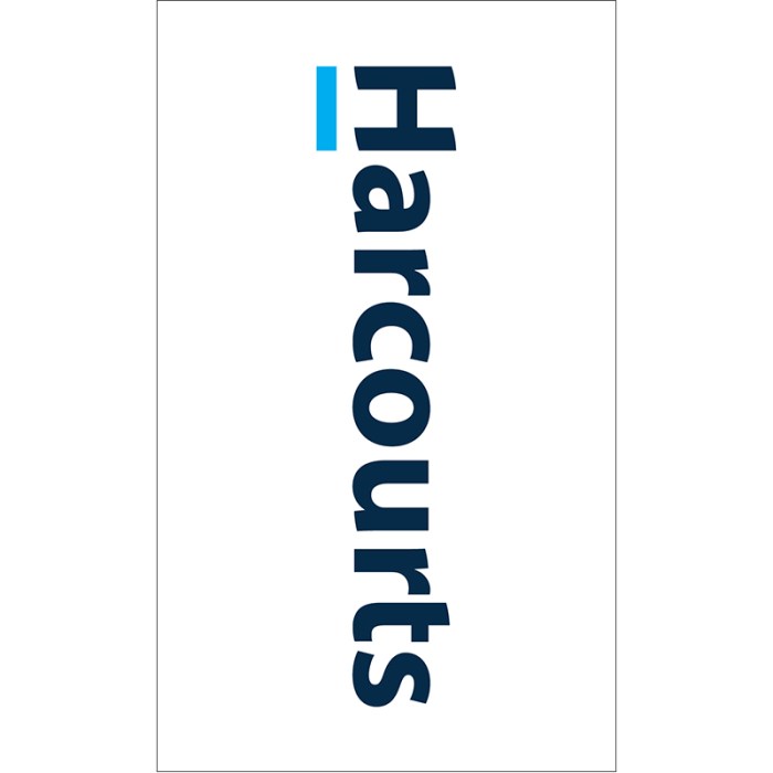 Harcourts White Signboard Flag