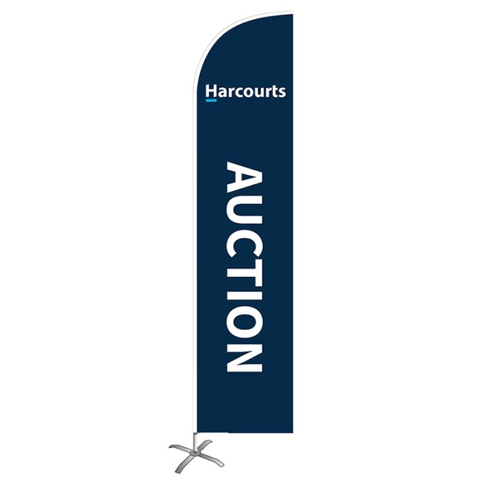 Harcourts Blue Auction Medium Feather Flag Kit