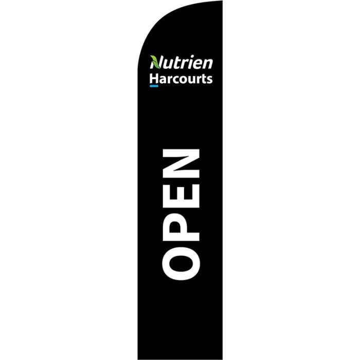 Nutrien Harcourts Open (2020) Black Medium Feather 650mm x 3000mm