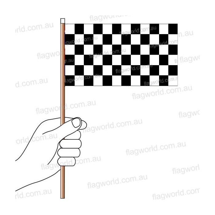 Chequered Flag Hand Flag Handwaver