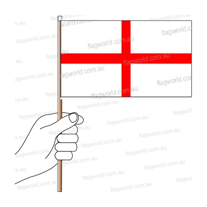 St Georges Cross Hand Flag Handwaver