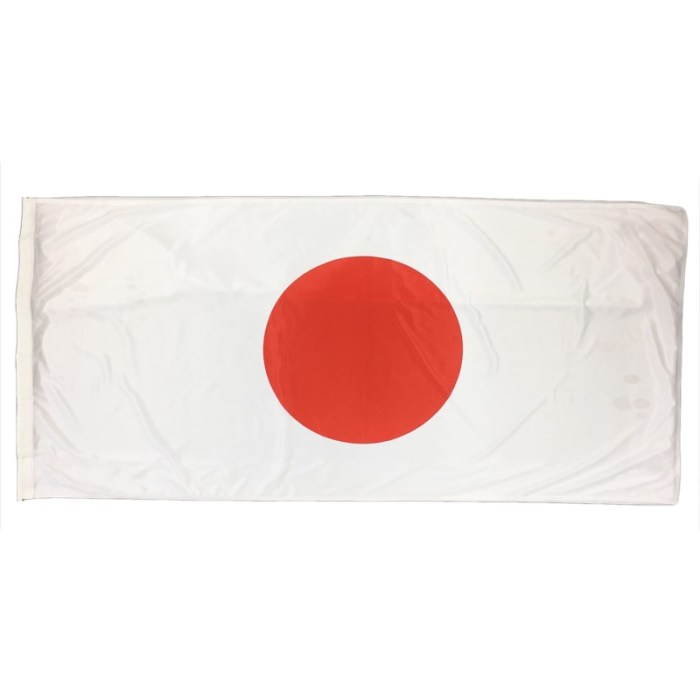 Japan Flag 1800mm x 900mm (Fully Sewn, Vertical Sleeve) 