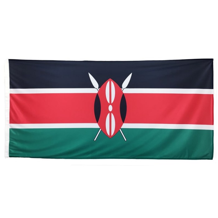 Kenya Flag 1800mm x900mm (Knitted)