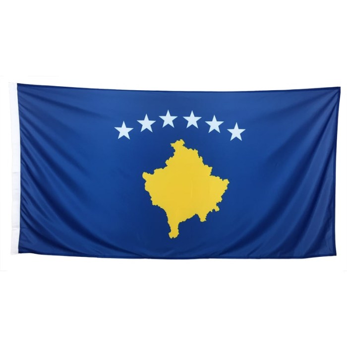 Kosovo Flag 1800mm x 900mm (Knitted)
