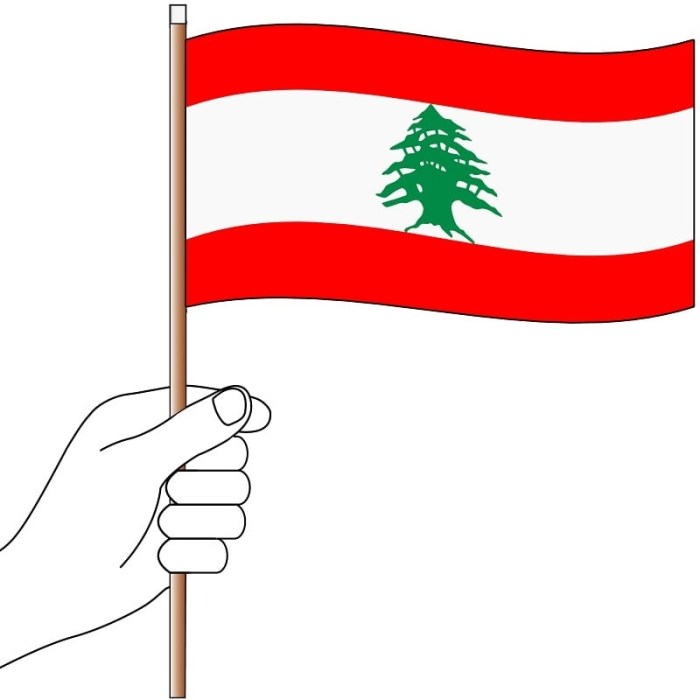 Lebanon Hand Flag Handwaver