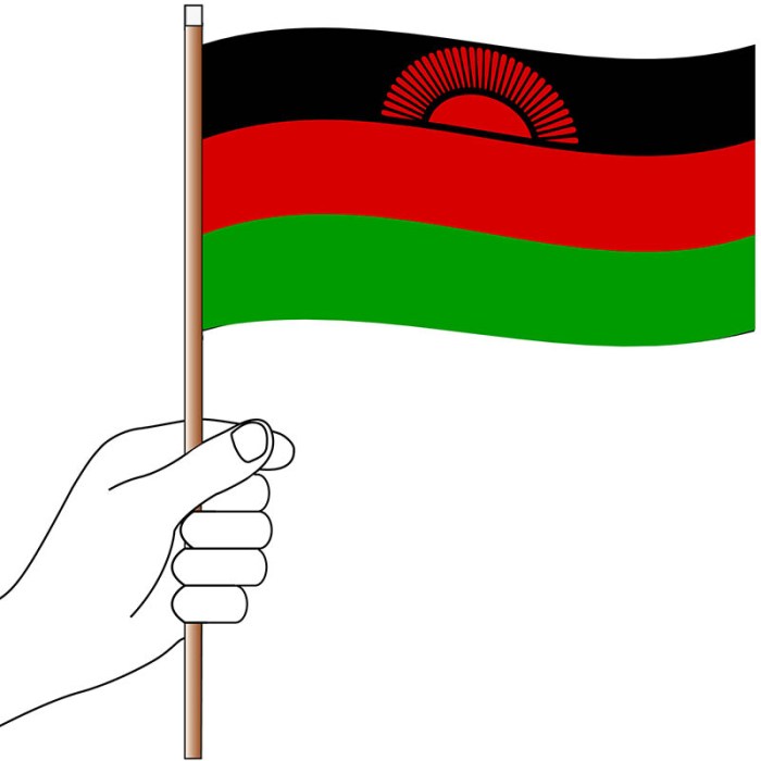 Malawi Hand Flag Handwaver