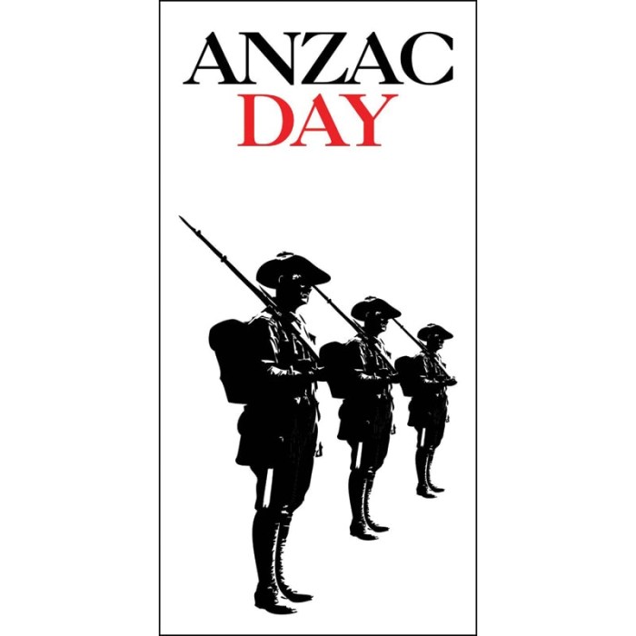 ANZAC Day Flag - Three Soldiers (45)