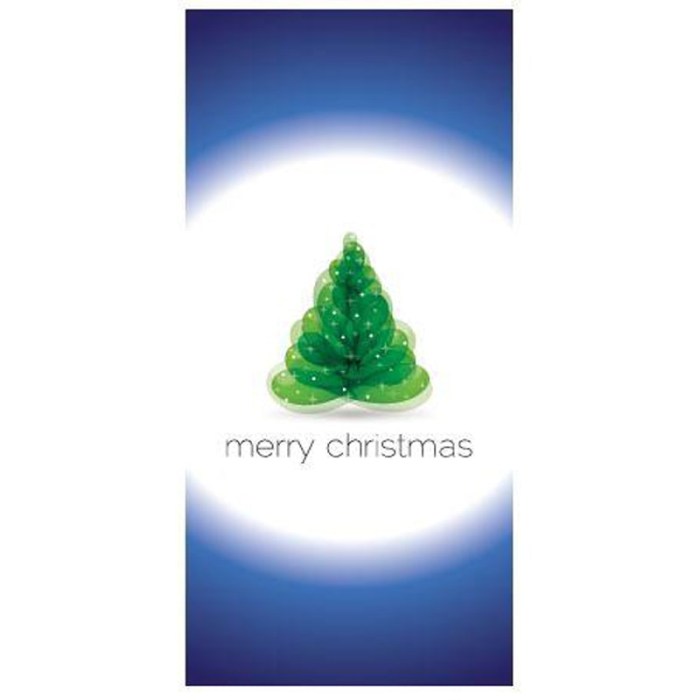 Merry Christmas Flag Blue and White Flag 900mm x 1800mm (Various Finishes)
