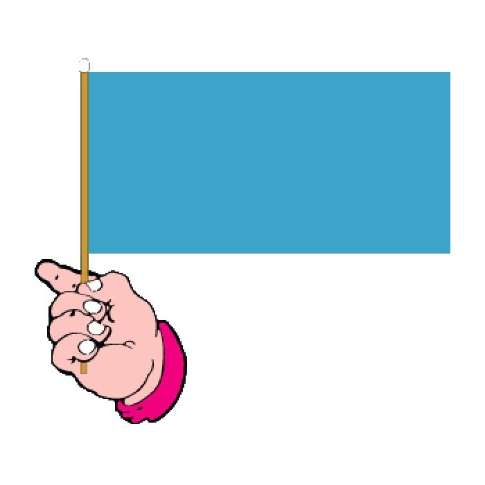 Mid Blue Hand Flag Handwaver