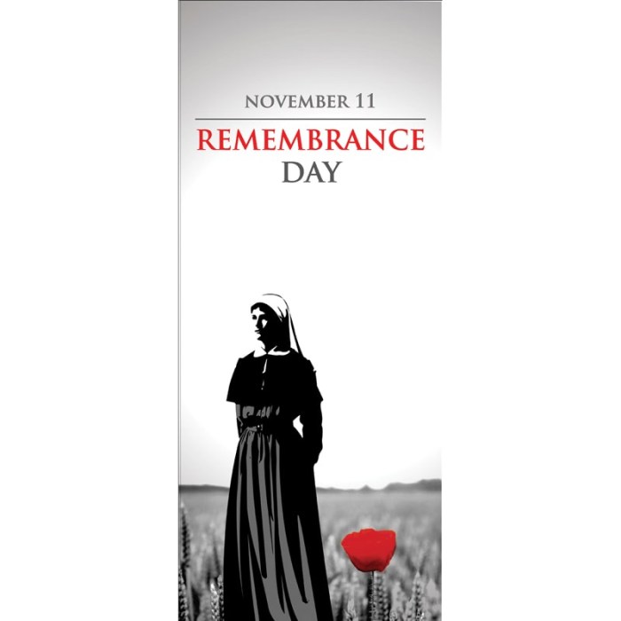 Remembrance Day Flag  - Nurse with Red Poppy (13)