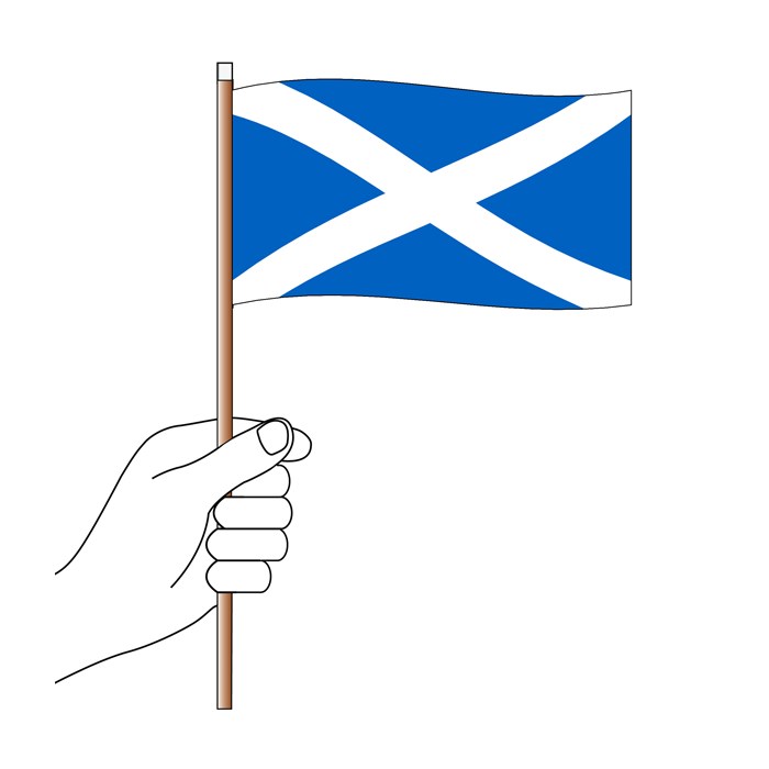 Scotland Handwaver  Hand Flag