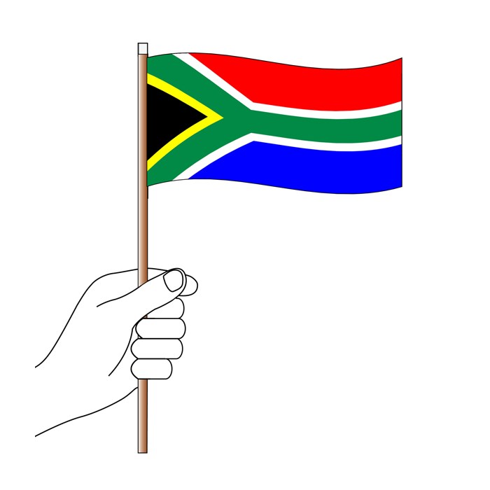 South Africa Hand Flag Handwaver