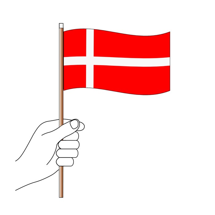 Denmark Handwaver  Hand Flag