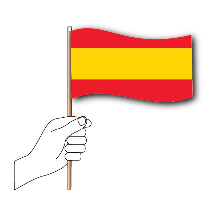 Spain Hand Flag Handwaver Flag