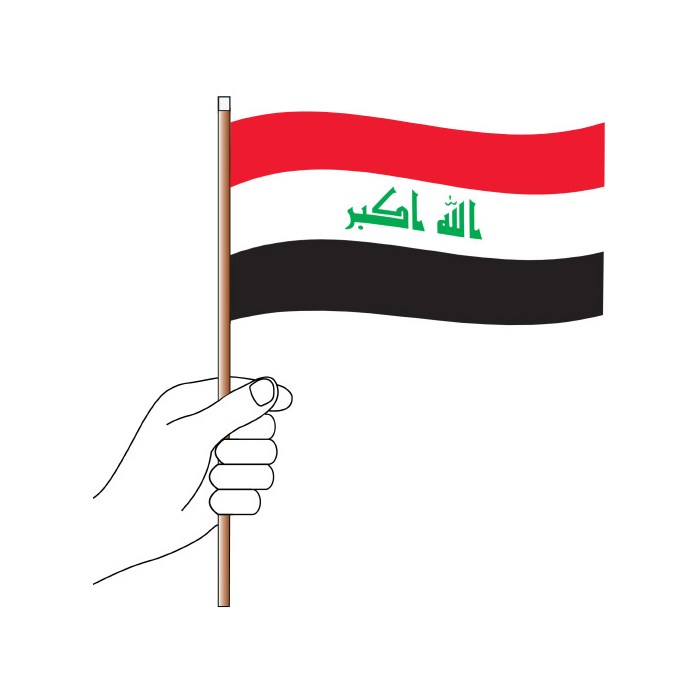 Iraq Hand Flag Handwaver