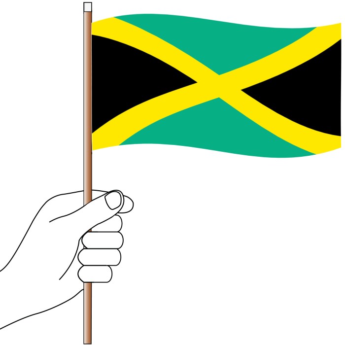Jamaica Hand Flag Handwaver