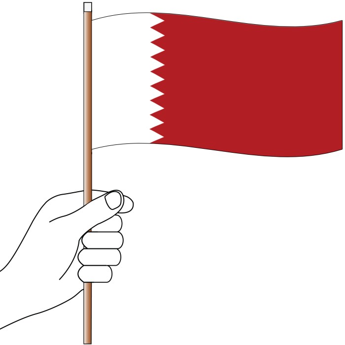 Qatar Hand Flag Handwaver