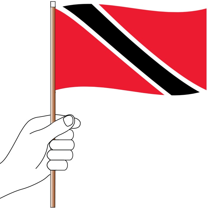 Trinidad and Tobago Hand Flag Handwaver