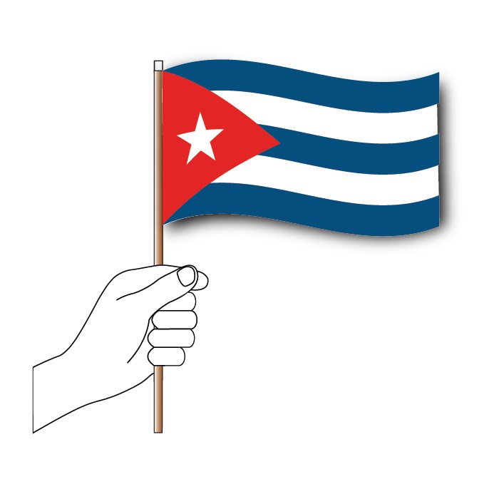 Cuba Hand Flag Handwaver