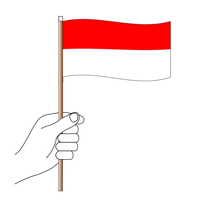 Monaco Hand Flag Handwaver