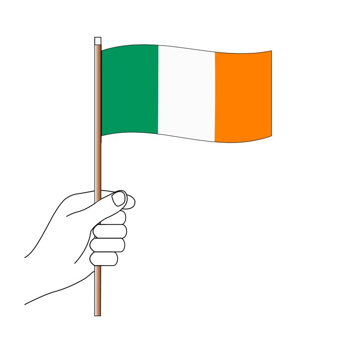 Ireland Hand Flag Handwaver