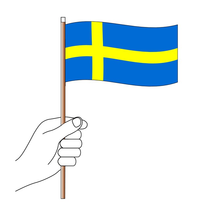Sweden Hand Flag Handwaver