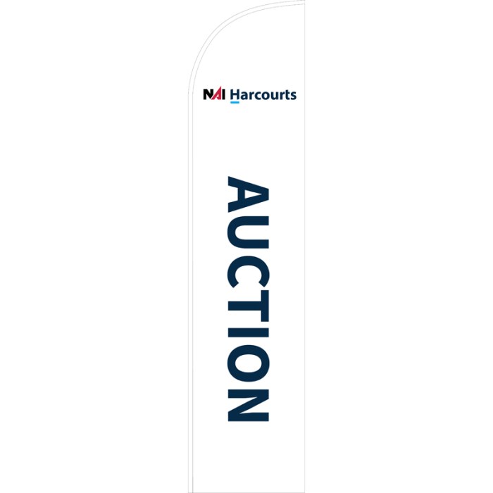 NAI Harcourts Auctions Feather flag