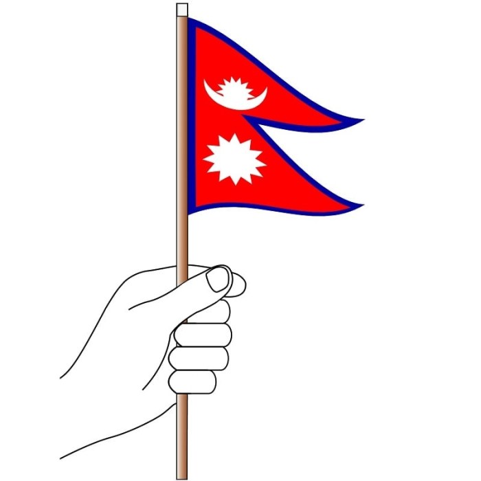 Nepal Hand Flag Handwaver